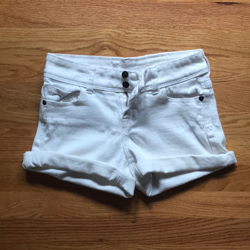 White Denim Shorts